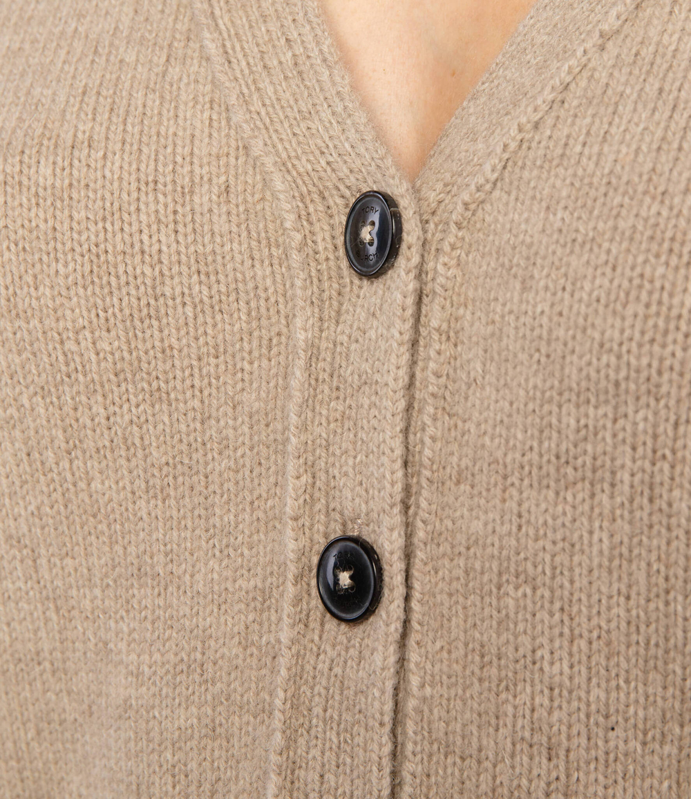 Хлопковый кардиган TORY BURCH - бежевый(85334)