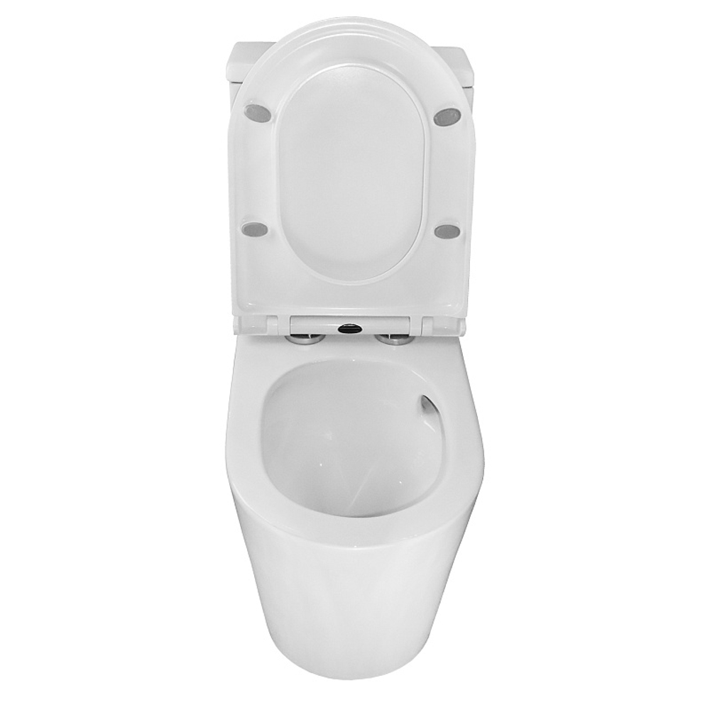 Унитаз-моноблок Azario Scala 360х690х790 безободковый, слив "Торнадо", с быстросъемным сиденьем микролифт (AZ-8101)