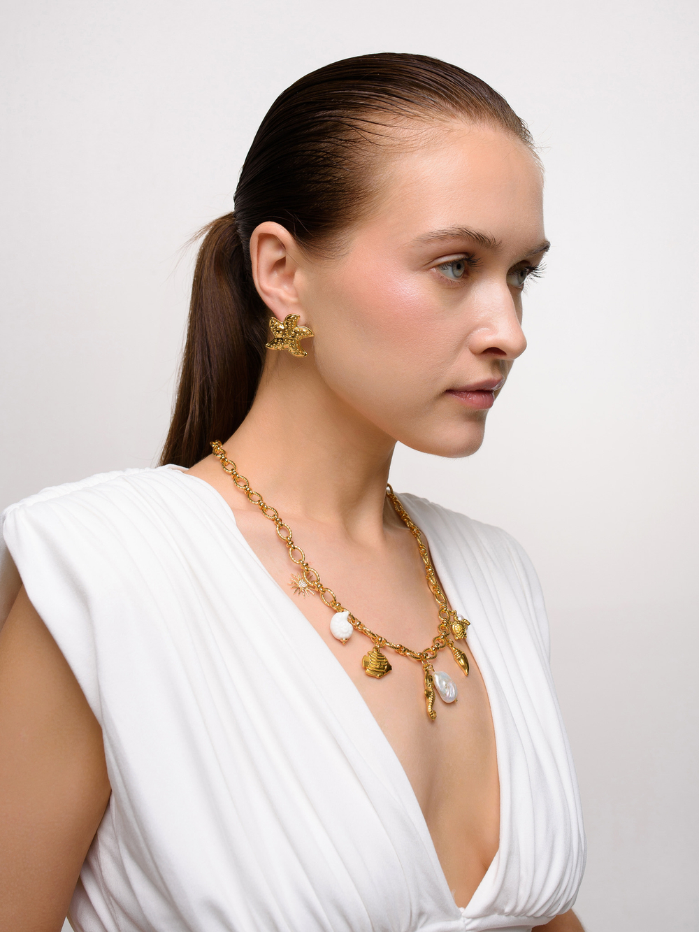 Серьги "Starfish point" Gold