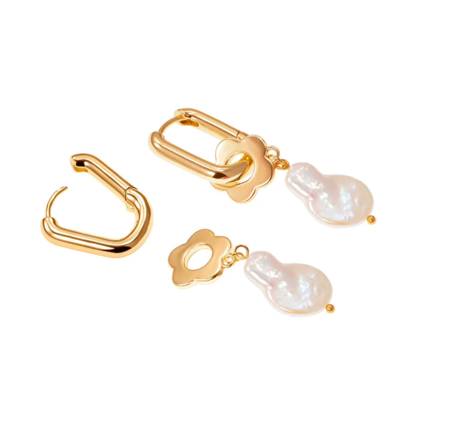 Серьги Gold Crying Flowers Earrings