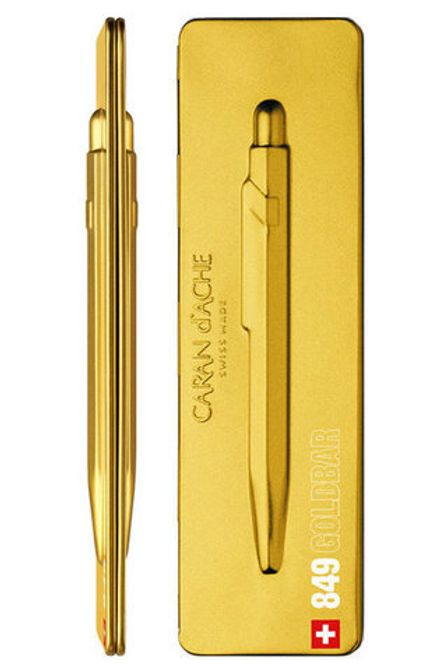 Ручка шариковая Caran d`Ache 849 Goldbar