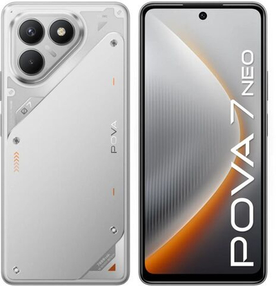 6.8" Смартфон TECNO Pova 7 Neo 8/128Gb,  NFC,  IPS,  120Гц,  7000мAч,  серебристый