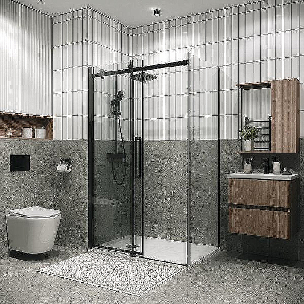 Душевой уголок Grossman Classic 130х100 120.K33.04.1310.21.00 стекло прозрачное/профиль черный матовый