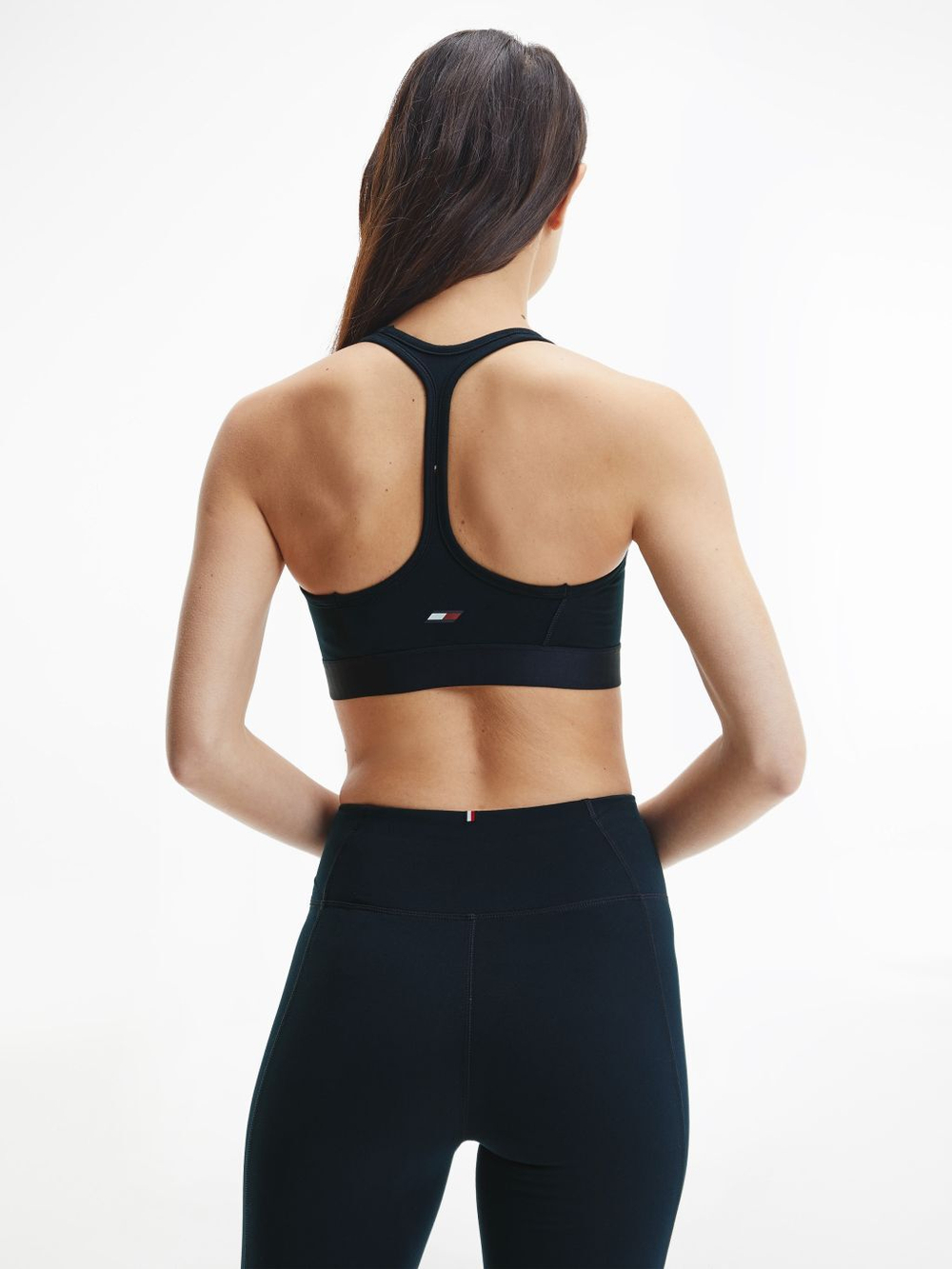 ТОП теннисный Tommy Hilfiger Mid Intensity Tape Racer Bra - desert sky split logo tape