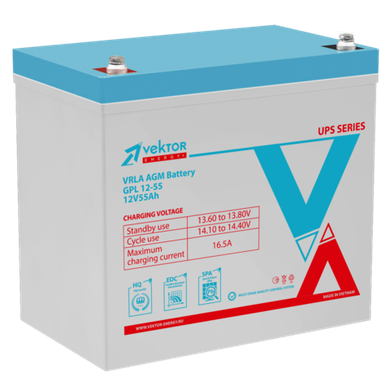 Аккумулятор  VEKTOR ENERGY GPL 12-55