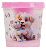 Стакан-непроливайка 250мл. "Обнимашки" розовый, с принтом, тиснение фольгой (Schoolformat)