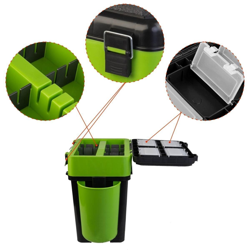 Ящик для зимней рыбалки Helios FishBox (10л) оранжевый