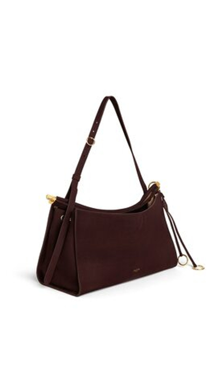 ALAÏA СУМКА LE CLICK POCKET 35 ИЗ НУБУКА, БОРДОВЫЙ