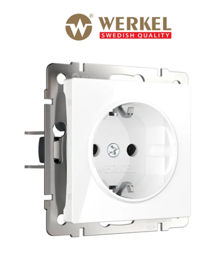 WERKEL Розетка с заземлением (белая) W1171001