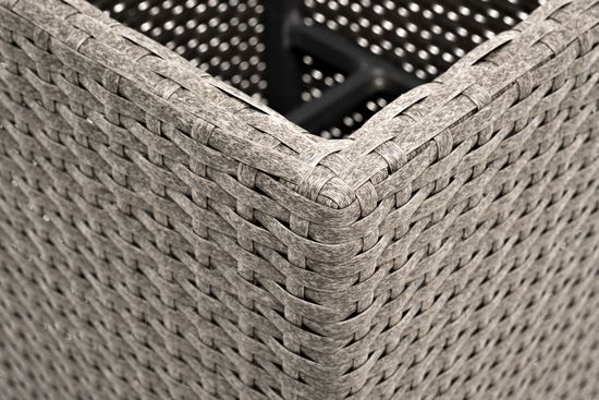 "Капучино" кашпо для цветов плетеное из искусственного ротанга, цвет бежевый