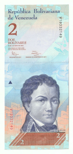 Venezuela, 2 Bolívares, 2014, UNC
