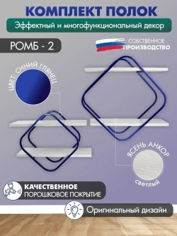 Комплект полок Ромб-2 синий