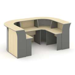 Riva Ресепшен набор вариант №4 А.РН-4 Клен Металлик NEW 2844*1894*1150