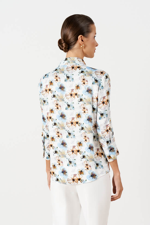 23194 Блузка женская (голубой принт)