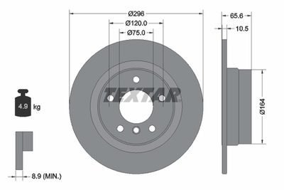 TEXTAR - 92133103-TET - Brake Disc