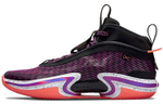 Jordan Air Jordan 36 "First Light" fabric TPU shock absorption, non-slip wrapping, support, wear-resistant mid-cut actual combat basketball shoes, men's black and purple foreign version