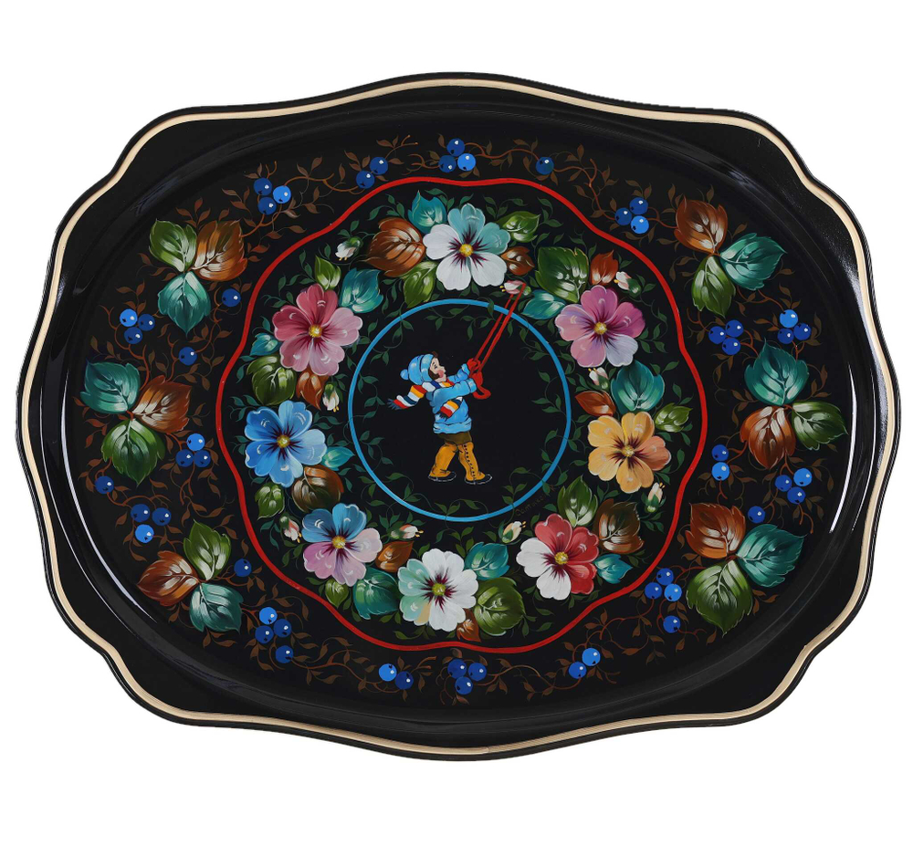 Zhostovo metal tray A31D0704255