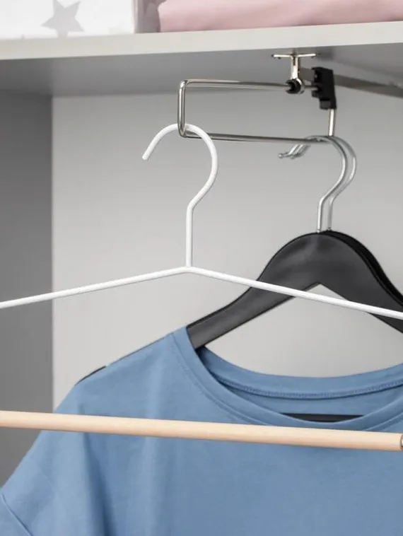 Вешалка для брюк и юбок SAVANNA Wood, 1 перекладина, 37×22×1,5 см, цвет белый