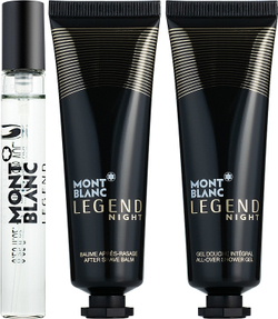 Mont Blanc LEGEND NIGHT (M) set (т\вода 7.5 ml. + бальзам п/бритья 30 ml.+гель д\душа30 ml.)