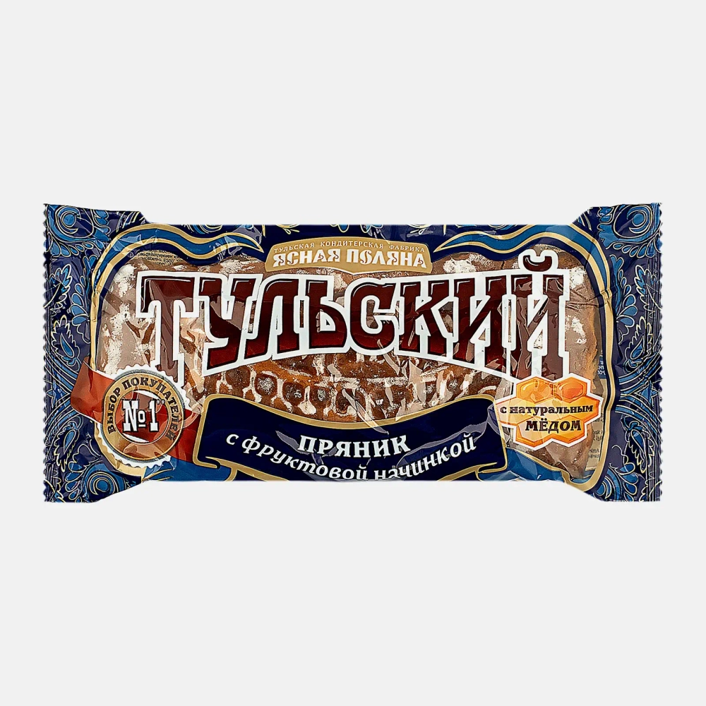 Тульский пряник Сырцовый с фруктовой начинкой 130г