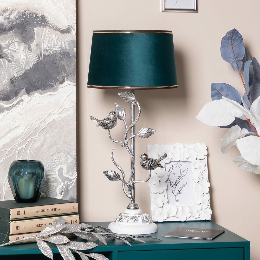 Настольная лампа Терра Spring Айс с абажуром Тюссо Мурена