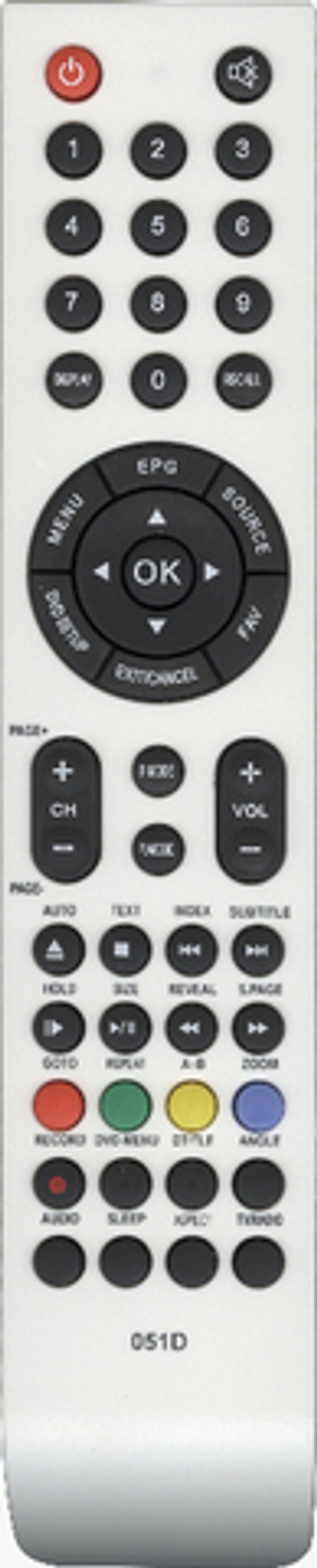 Пульт для Shivaki 051D white