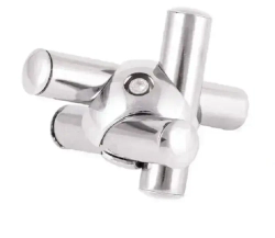 Заглушка декоративная (хром) для трубы 25 мм системы JOKER - 10 шт