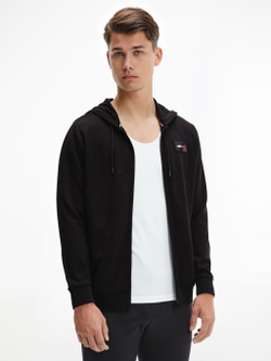 Мужская теннисная кофта Tommy Hilfiger Logo Pack 1.1 Doubleknit FZ Hood - black