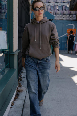 ZARA БАЗОВОЕ ХУДИ, СЕРО-КОРИЧНЕВЫЙ