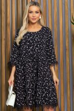 Платье Сибирские кружева (черно-бежевое) П13402-18М LT Collection