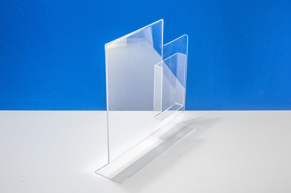 Менюхолдер (тейбл тент) А4 верт с буклетницей