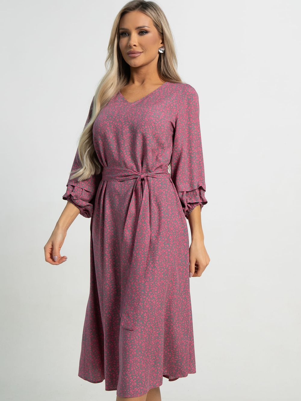 Платье Джасти (серо-розовое) П15723-4М LT Collection