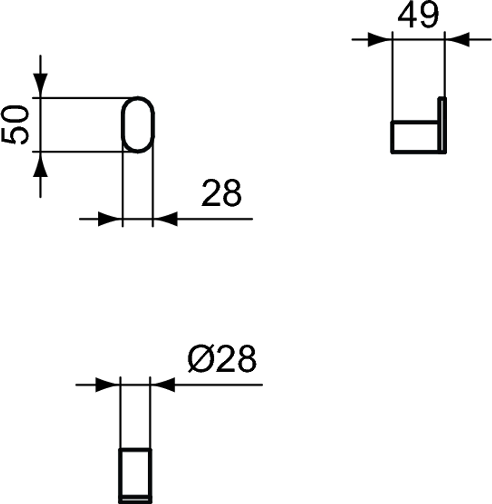 Крючок одинарный круглый Ideal Standard CONCA T4507AA