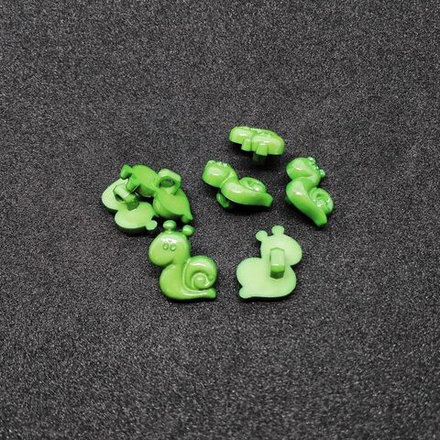 Т178   декор пришив.элемент, 15 мм, цв.зеленый, улитка