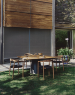 Ydalia Садовый стул из натурального тика и черной веревки