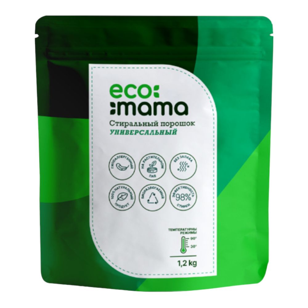 Стиральный порошок универсальный, 1,2 кг (EcoMama)