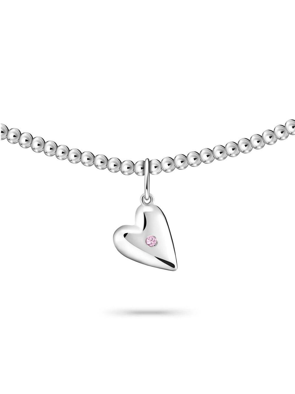 Двусторонняя подвеска Love с розовым фианитом