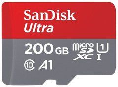 Карта памяти SanDisk Ultra microSDXC Class 10 UHS Class 1 A1 100MB/s 200GB + SD adapter (SDSQUAR-200G)