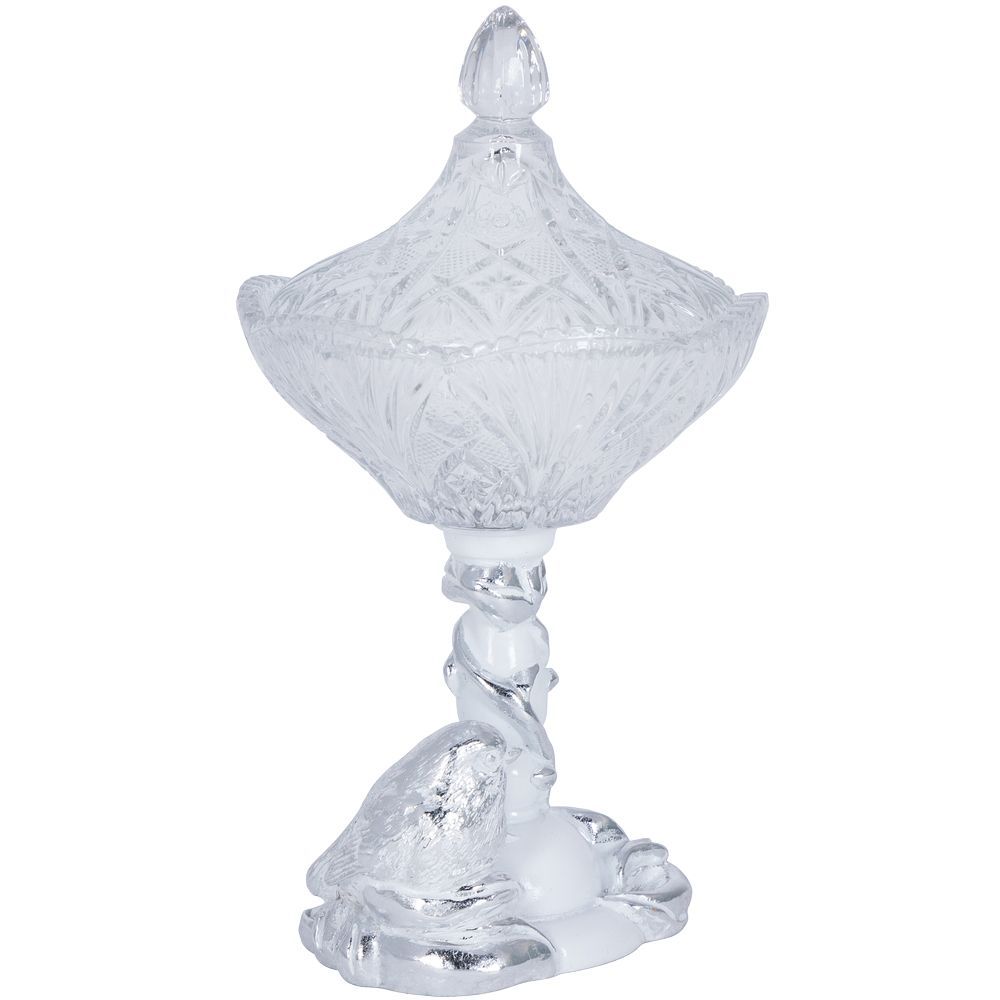 Сахарница стеклянная с крышкой Зарничка Свитти Белый