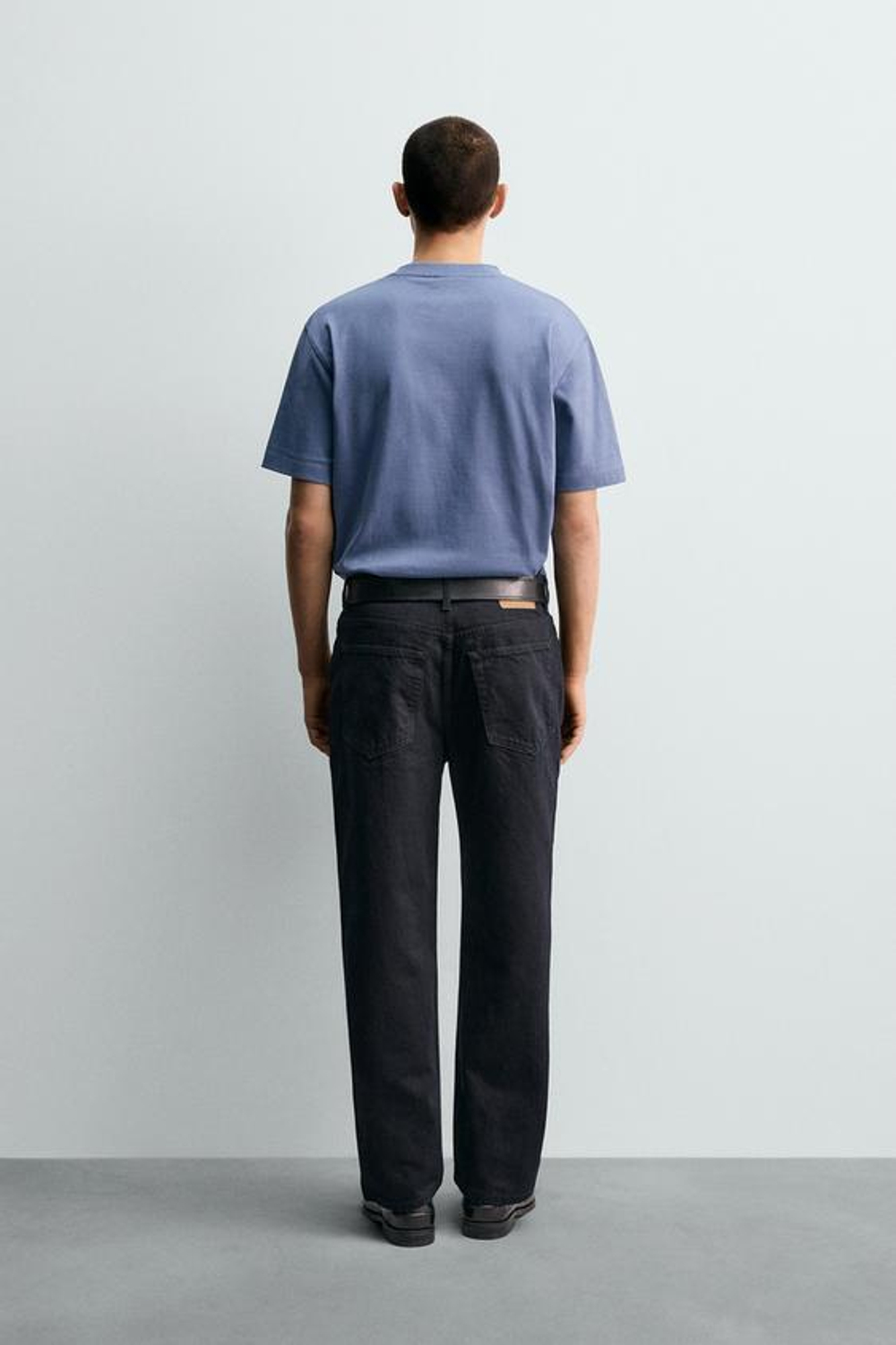 ZARA ДЖИНСЫ STRAIGHT ДЛИНОЙ ДО ЩИКОЛОТКИ, СИНИЙ/ЧЕРНЫЙ