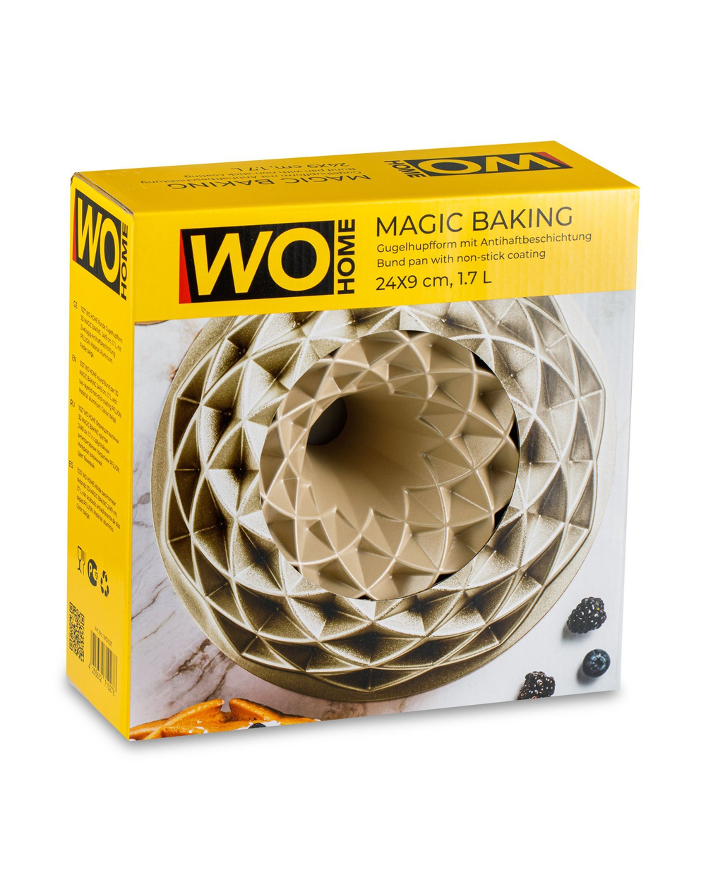 Форма для выпечки 24х9см Wo Home 3D Magic Baking бежевая