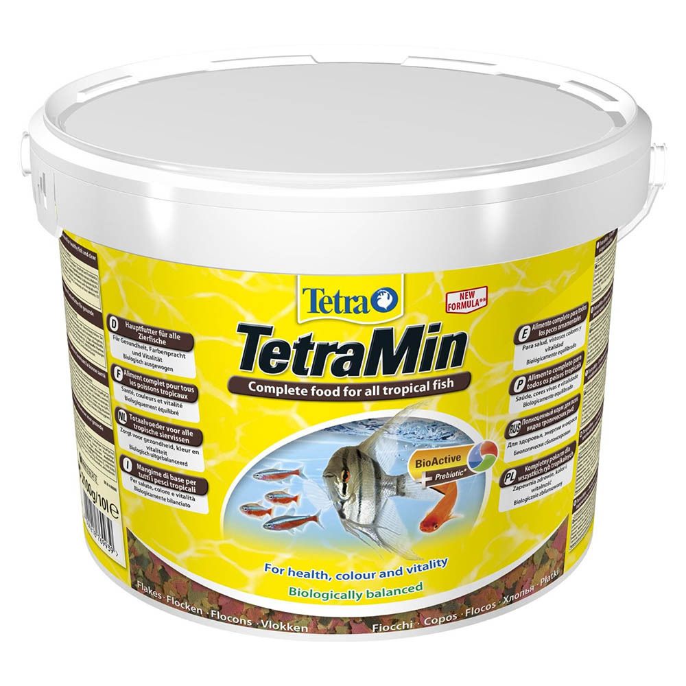 TetraMin Flakes 10 л - основной корм для рыб (хлопья)