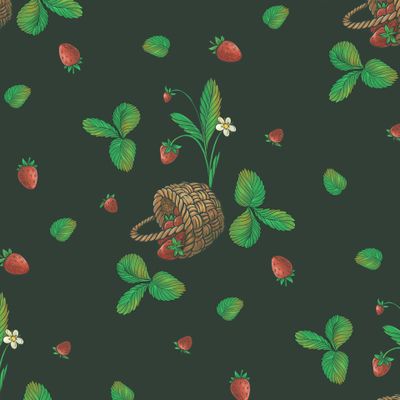 Корзинка с земляникой