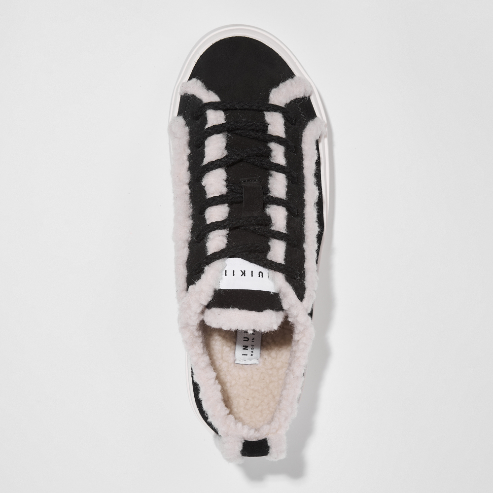 Замшевые кеды INUIKII 35202-055 Sneaker Low black на меху