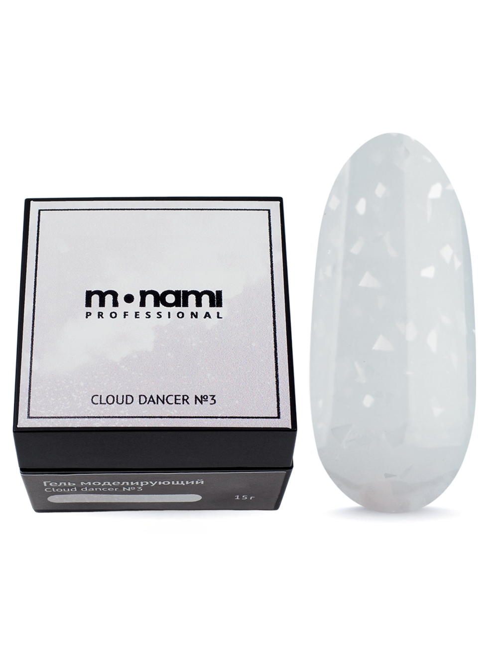 Monami Cloud Dancer Gel - Гель моделирующий молочный с хлопьями 03, 15 гр