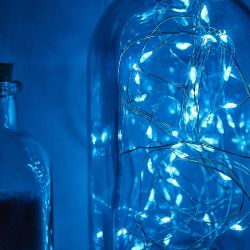 ULD-S0500-050-SCB-2AA ICE BLUE IP20 DEW Гирлянда светодиодная Роса на батарейках 2AA не в-к. 5м. 50 светодиодов. Голубой свет. Провод медный. TM Uniel