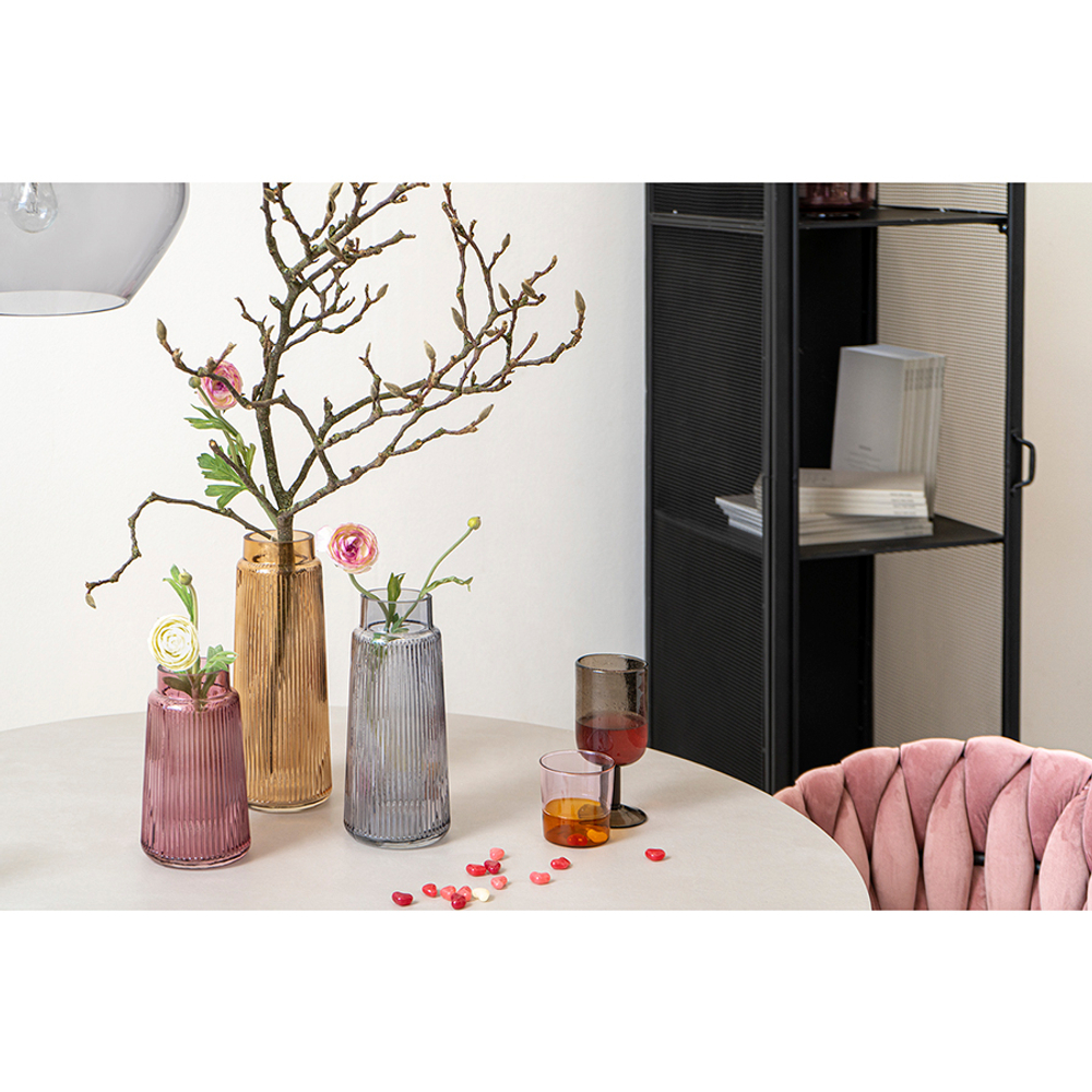 Ваза noemi, 24 см, серо-синяя