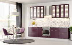 Модульный кухонный гарнитур «Квадро» 2800 (Виноград)