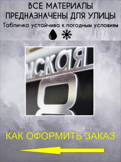 Адресная табличка на дом с объемными буквами