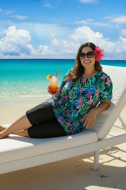 Купальный топ 17250 цветы